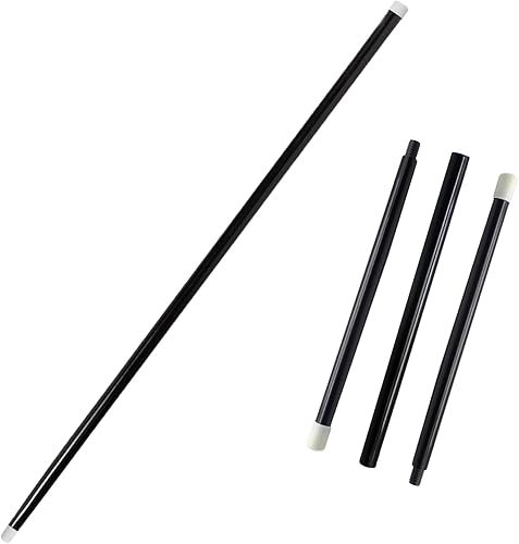 Magic Staff Show - Bastón teatral de los años 20, accesorio de disfraz de bastón de mago negro para fiesta de Halloween, suministros de disfraces