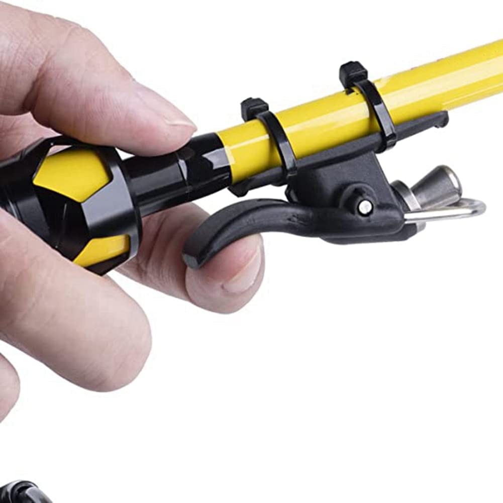 Kqcibz 2 Set Sea Fishing Trigger Cannon Surf Fishing Trigger Aid Fixed Spool Casting Aid Thumb Button Fishing Accessories, Black