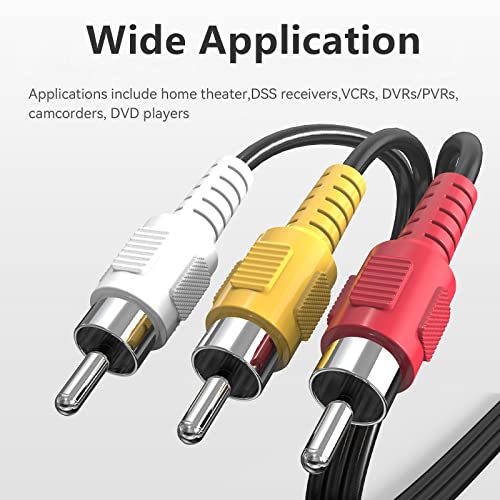 Ullnosoo S Video Cable, 4 Pin S-Video To 3 Male Rca Composite Video Cable, 4.9Ft/ 1.5M Cord For Connecting Laptop/Notebook To Tv, Hdtv, Dvd Receiver, Or Projector #TOP4