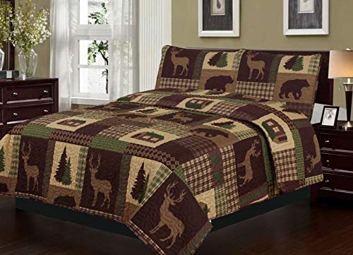 How Plumb CCBQTSTW-ECOM Aubrie Home Accents Cozy Cabin 2-Piece Twin Quilt Bedding Set thumb #2