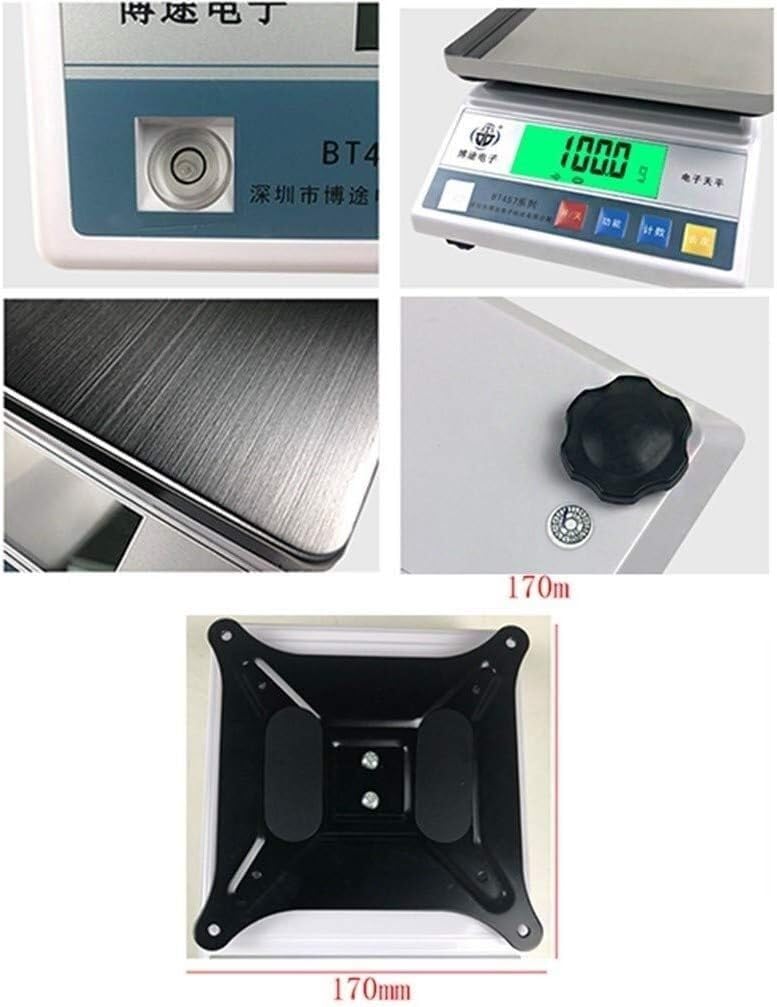 充電式高精度電子スケール防水家庭用ベーキングキッチンスケールスーパーマーケット計量プラットフォームスケール(10kg/0.1g)