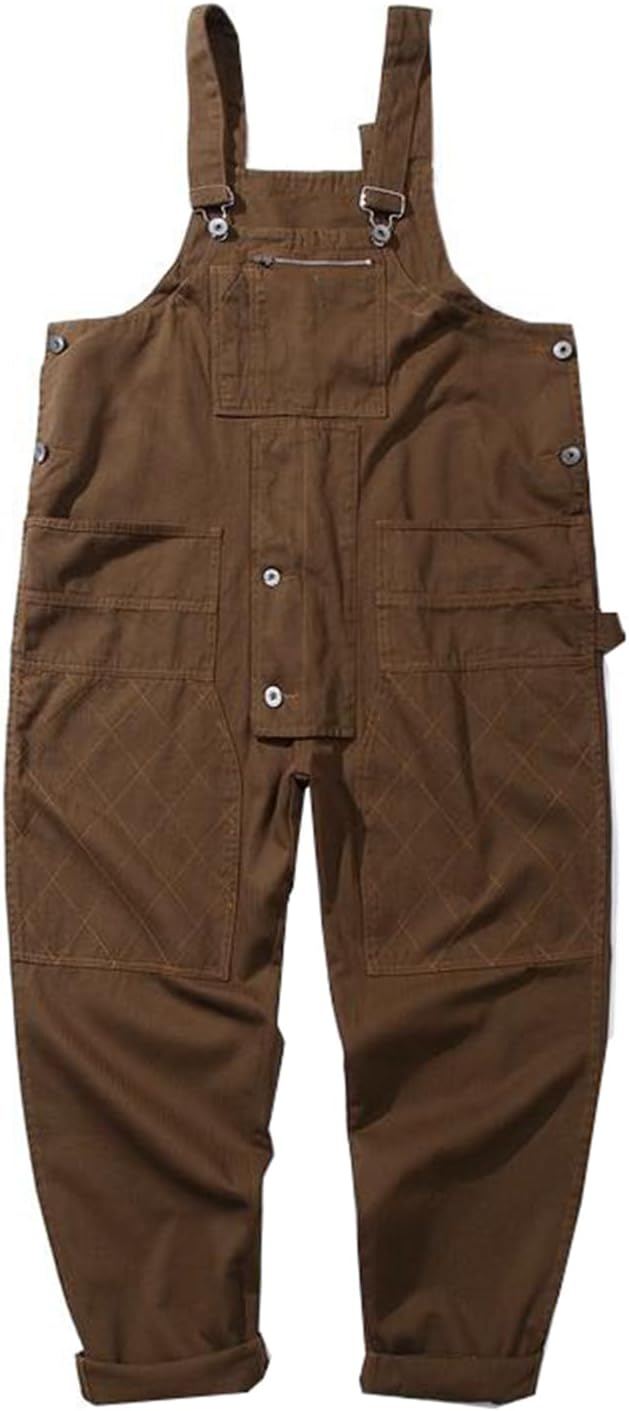 Casual Loose Workwear Overalls - Men's Pants
