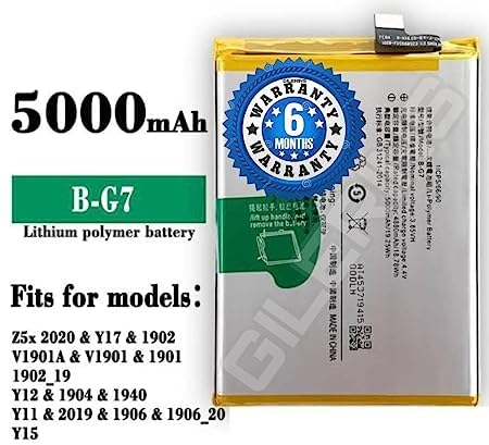 Image of Original B-G7 Battery for Vivo Y12, Vivo Y15, Y17, Z1 Pro & U10 Battery with 6 Month Warranty****(A04)