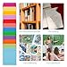 120 Pieces Library Card Pockets 12 Colors Library Card Envelopes with 120PCS Removable Adhesive Dots for School Office Public Library Books