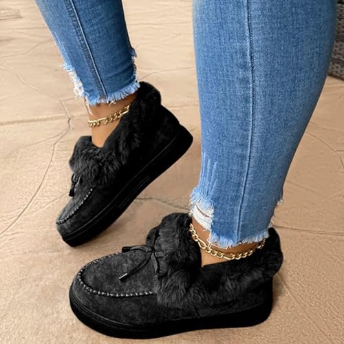 Snow Booties for Women Winter Warm Durable Shoe Wool Thick Warm Boot Loafer Flats Winter Platform Shoes Outdoor Cotton Shoes4