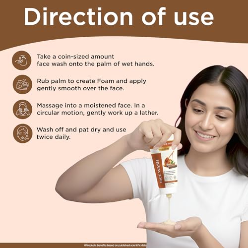 Image of Multani Naturals Sandalwood & Honey Face Wash 100ml (Pack of 2) I Daily Use Face Wash For Skin Brightening | Lasting Hydration, Oil Control & Anti-Acne | SLS & Paraben Free, Dermatologically Tested | For All Skin Type