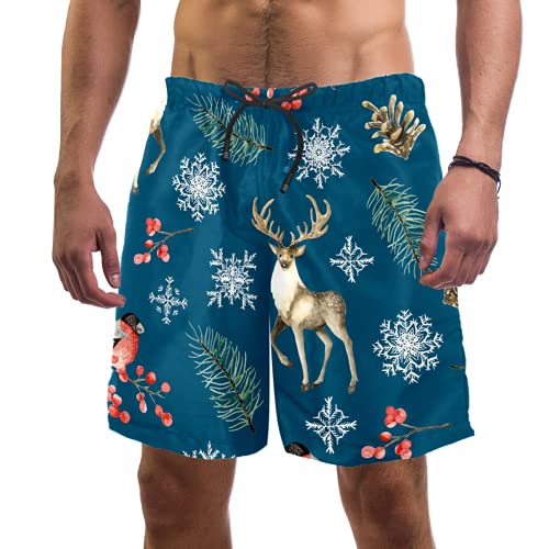Short de bain homme avec doublure maille bleu S