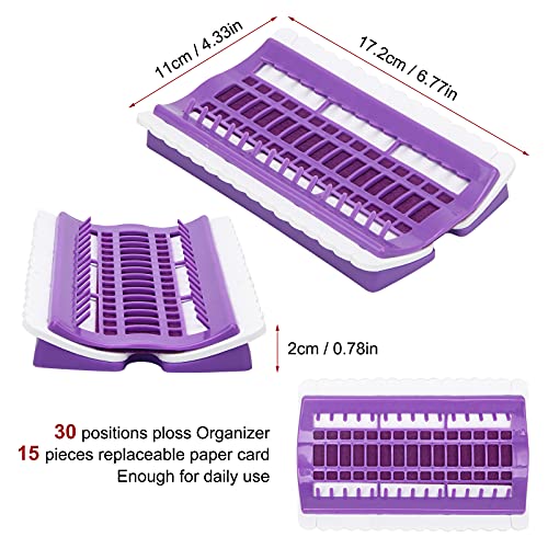 Image of Luxiv 30 Position Embroidery Floss Organizer, Thread Shelf with 15P Card