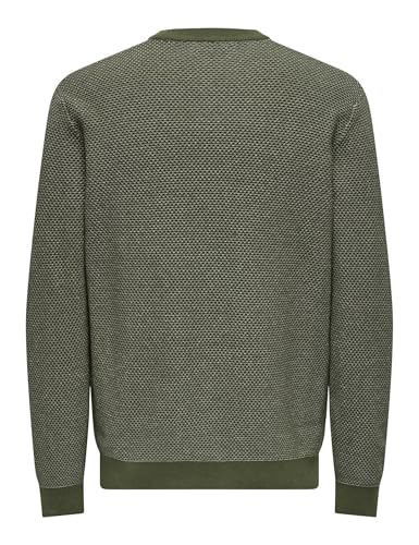 Structure Crew Knit Homme Only & Sons pull col rond en maille texturée