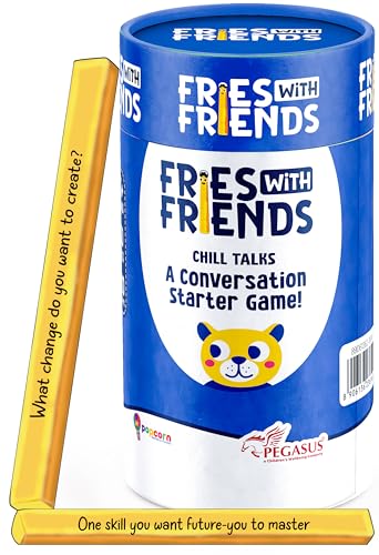 Image of Popcorn Stick Game for Kids, Teens, and Adults, Fun Questions & Conversation Starter Party Games, Fries with Friends (Chill Talks) 120 Double-Sided Ice Breaker Sticks Play for Age 13+