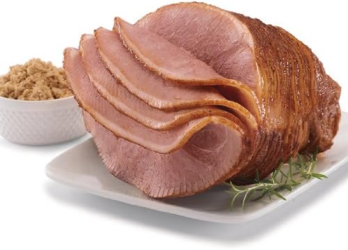 Smithfield Brown Sugar Cured Spiral Sliced Half Ham, Fully Cooked, Unglazed, Sweet and Slow-Cooked, 8-10 lbs
