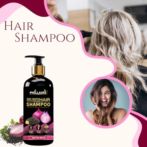 Image of Red Onion & Black Seed Oil Shampoo For Hair Fall Control| Shampoo For Dry And Frizzy Hair | 600ml (Pack Of 2)