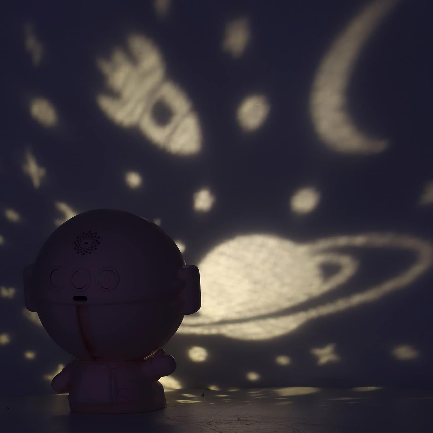 Astronaut Projector Star Light Rotatable USB Charging Astronaut Projector Star Light with Music Function 5V 1A (Redness)