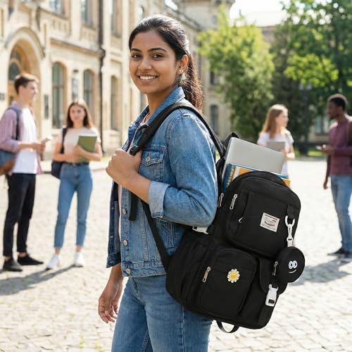 Image of 26Litre School Bag Water-Resistant Laptop& Travel Backpack - Unisex Large 19 Inches Multipurpose Travel Backpack for Boys & Girls, Men & Women