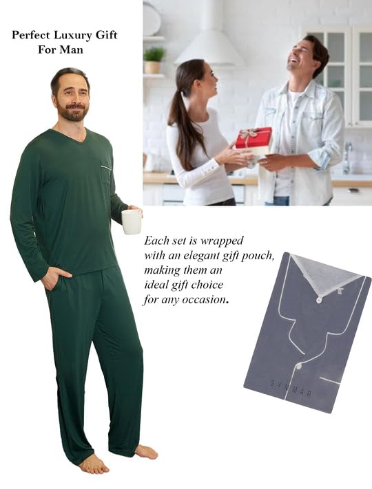 V-Neck Pullover Pajamas for Men - Ultra Soft Micromodal Pajamas men Comfy Sleepware - Luxury Cooling mens pajamas set3