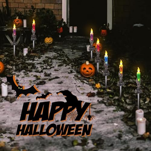 ILLUMINEW Halloween Decorations Outdoor, Solar Pathway Lights, 10 Pack - image 6