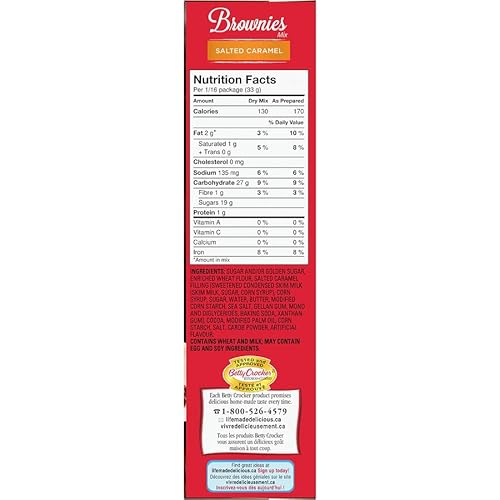 Betty Crocker Brownie Mix, Salted Caramel, 521G/18.3Oz (Shipped From Canada) #TOP2