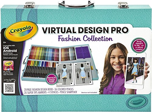Crayola Virtual Design Pro - Fashion Collection - Budding designers have everything they need to begin creating their own unique fashions and virtual fashion show - comes with a 20-page book with fashion templates, colored pencils, markers, stencils,