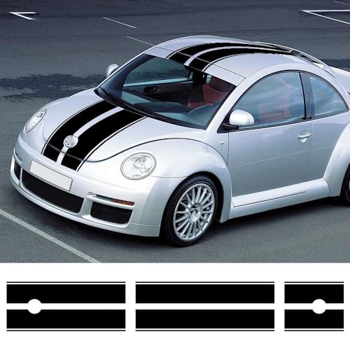 Kit de Rayas del Maletero Trasero del Techo del capó del capó del Estilo del Coche, para VW Escarabajo A5 2011-2018 Calcomanías de Vinilo Pegatinas Accesorios de Ajuste