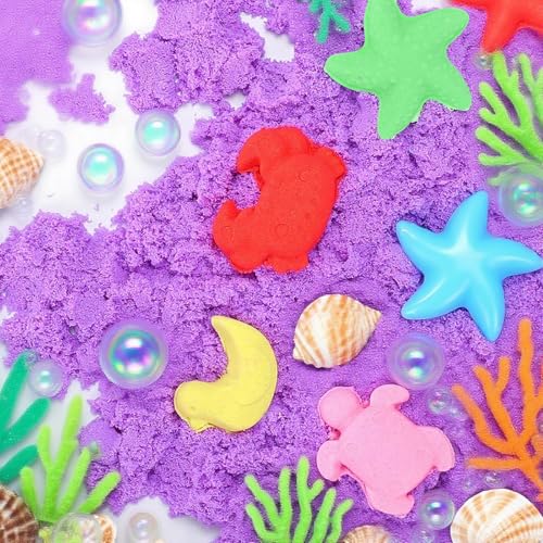 Image of FURWEY Play Sand,19.4lbs 8-Color Sensory Sand,Kids Shaping Sculpting | 8-Color Mixed Sensory Sand, Suitable for Kids Shaping, Squeezing, Sculpting, Without Molds, Sensory Play Sand