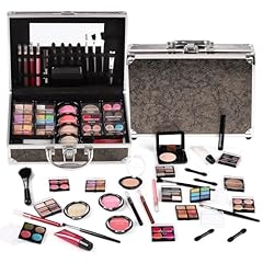 Golden Brown Train Case with Makeup Kit