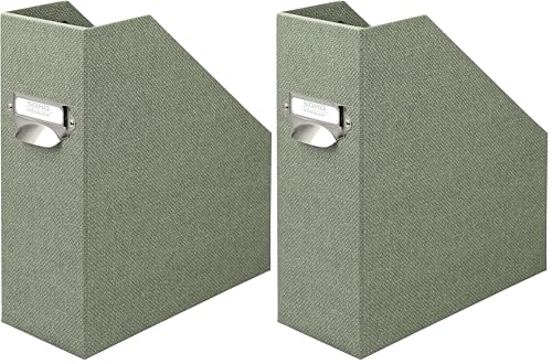 Porte-revues A4 Rössler Papier vert sauge lot de 2 pour bureau
