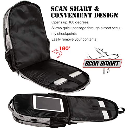 Five Star Travel Laptop Backpack, Anti Theft Laptop Bag with USB Charging Cable & Headphone Interface, Business Backpack for Men Women,College Computer Bag4