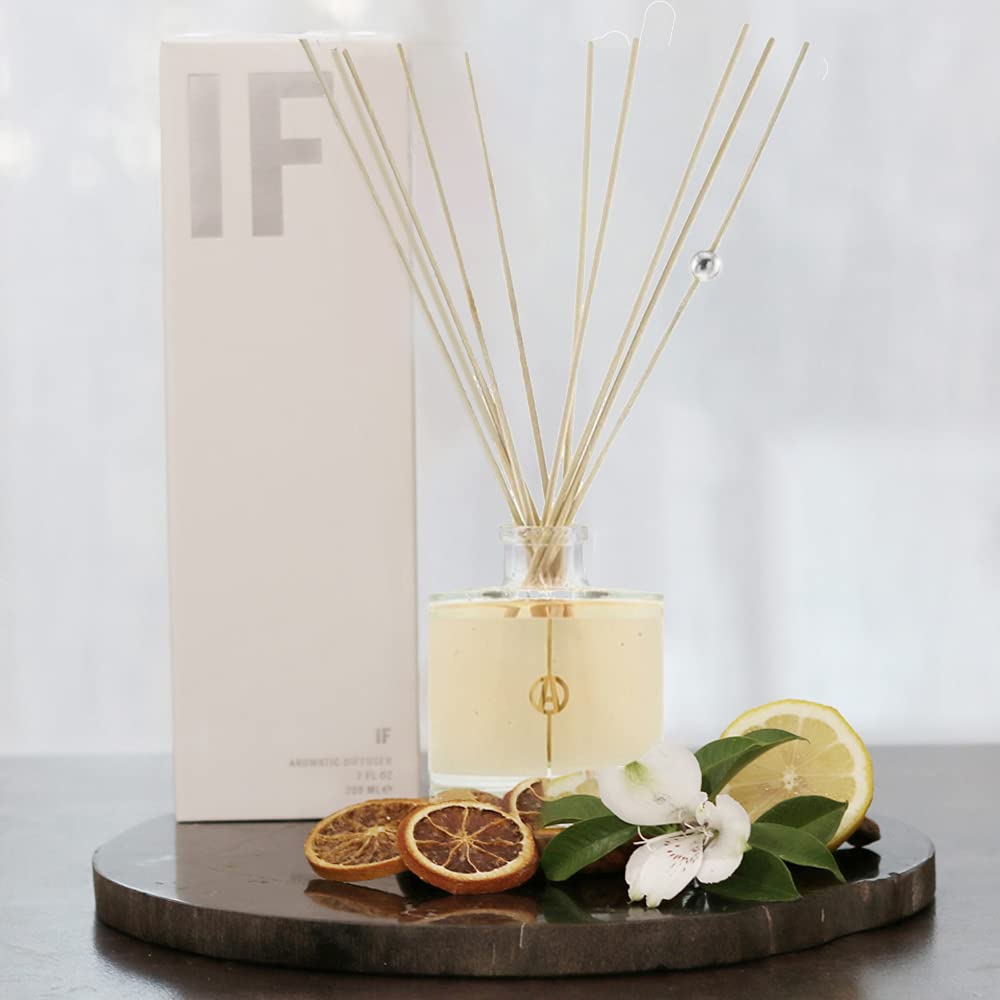 APOTHIA - IF Aromatic Diffuser | Modern White Floral & Citrus | Premium Essential Oils | Up to 12 Months | 7 oz | 200 ml | Small Batches for Luxury Quality in Elegant Glass Bottle