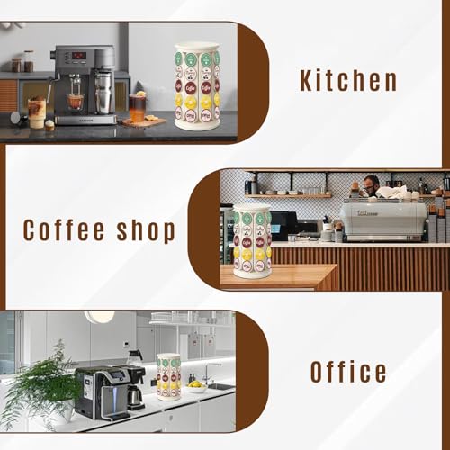 Image of K Cup Holder, Coffee Pod Storage Carousel Holder Organizer Compatible with 40 Keurig K-Cup Pods, Home or Office Kitchen Counter Organizer(White)