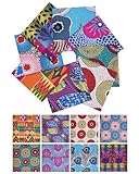 Bold African-Inspired Style: This set of 8 pre-cut ankara fabric squares (20x20in / 50x50cm) features vivid patterns and colors, making them perfect african print fabric for quilts, vibrant tablecloths, or bold wall art Durable and Versatile Blend: C...