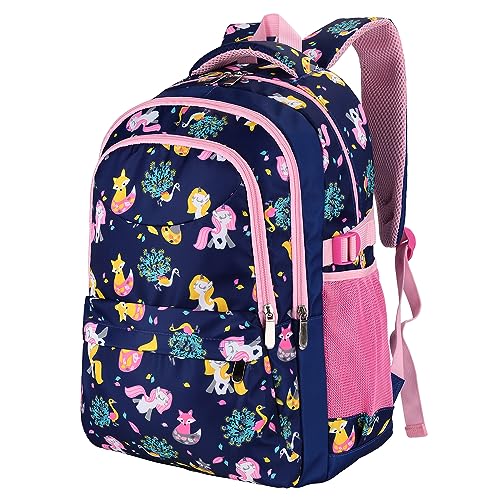 SARHLIO Teen Girls Casual Backpack High Middle School,17" Lightweight Waterproof School Backpack for Girls Travel Laptop Backpack(BPK18C)