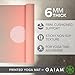 Gaiam Yoga Mat - Premium 6mm Print Extra Thick Non Slip Exercise & Fitness Mat for All Types of Yoga, Pilates & Floor Workouts (68