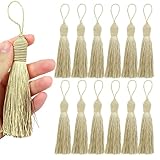 Fenghuangwu 12 PCS Tassel 15.5cm/6 inch Key Tassels with 2 Inch Cord Loop DIY Handmade Bookmark Tassel Craft Accessories of Home and Furiture Decor