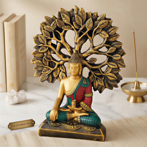 Image of Global Grabbers Buddha Statue Showpiece Idol Home Decor Decoration Items for Living Room and Gifts