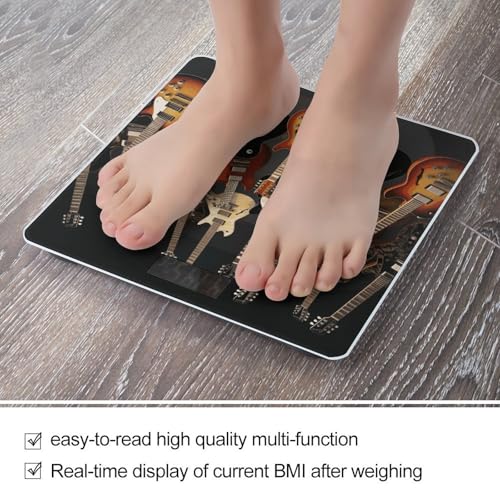 Báscula digital de vidrio templado para baño con pantalla LED miniatura 5