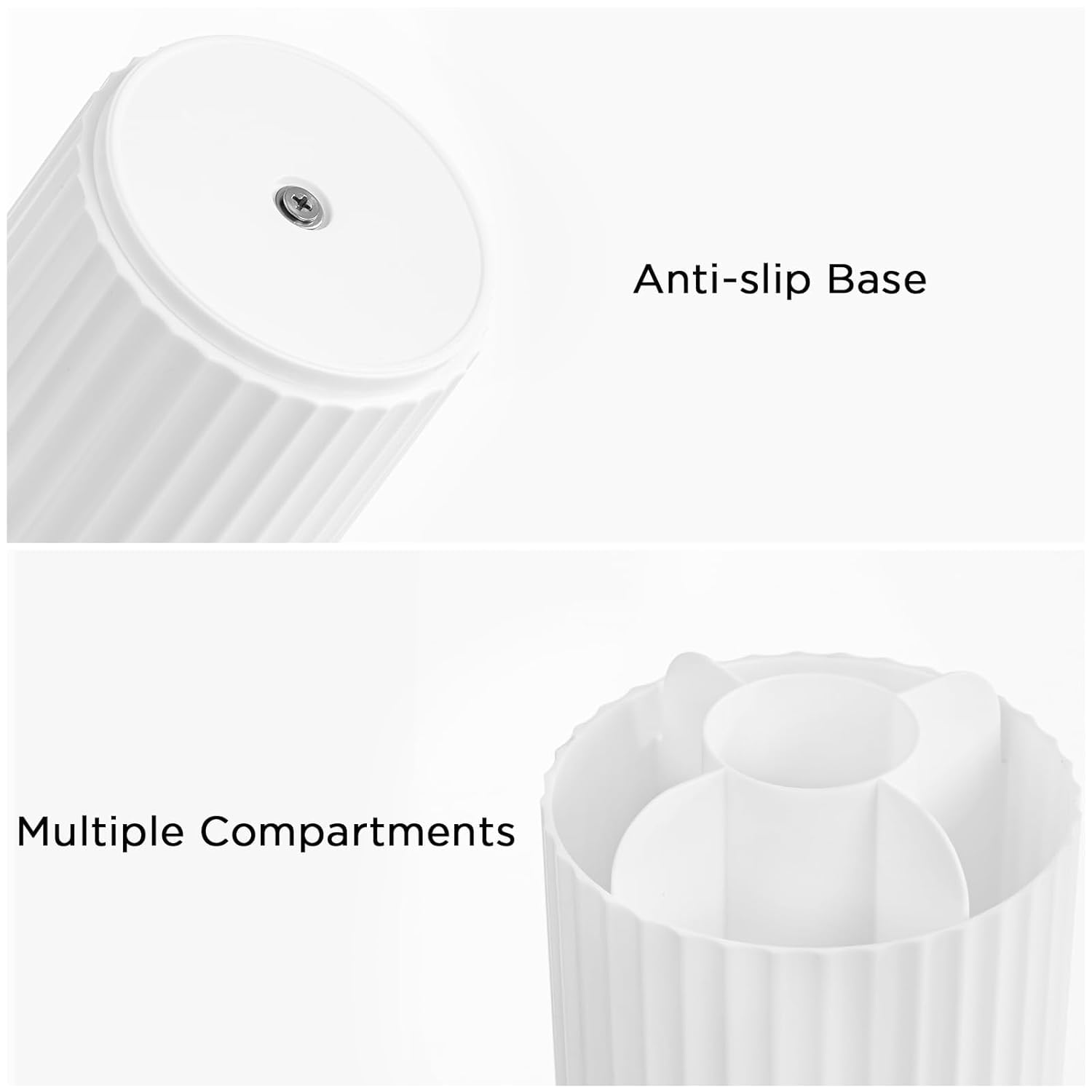 Organizador Soporte Giratorio para Brochas De Maquillaje, Contenedor con Tapa, para para Tocador Y Baño, 360 Maquillaje(B)