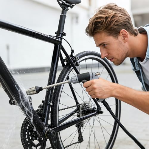 Draagbare Elektrische Wasmachine - 360 Graden Roterende Sproeier | 3 Modes Draagbaar Drukgereedschap | Gazon Buiten Huis, Terras, Raam, Auto, Tuin, Oprit, - Afbeelding 5