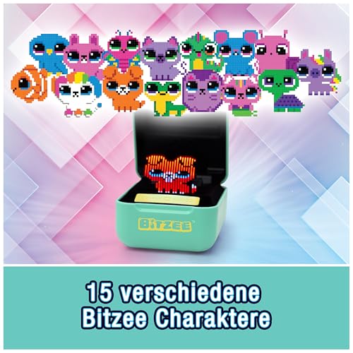 Bitzee 2023-15 Digitale Haustiere zum Anfassen, interaktives Spielzeug mit 15 virtuellen elektronischen Tieren, die auf Bewegung und Berührung reagieren, Mint, ab 5 Jahren