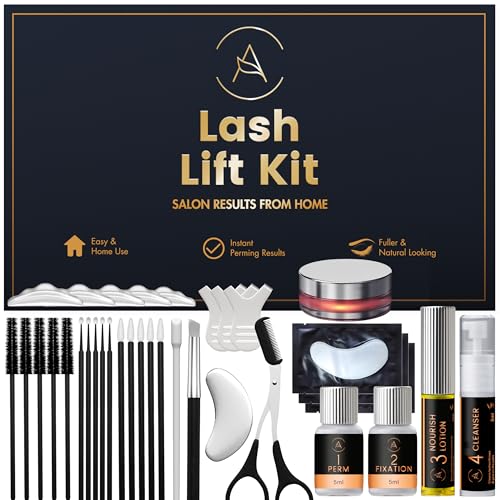 Lifting Pestañas Kit Profesional, Kit Pestañas Dura 6-8 Semanas, 15 Usos, Lash Lift Set con instrucciones, Para Principiantes/Profesionales - ALK1