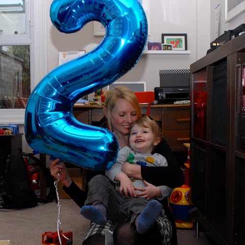Image of 6 Balloon Numbers Birthday Decorations, 40In Dark Blue Balloons for Party | Eye-catching Appearance, Perfect Decorative Centerpieces, Convenient Self-sealing Structure, Widely for Various Occasions