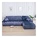 AmDxD Pokrowiec na sofę 3-osobową, jednokolorowy, rozciągliwy pokrowiec na sofę do salonu, z poliestru, antypoślizgowy, elastyczny, granatowy, styl 8