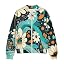 Black Blue Retro Floral
