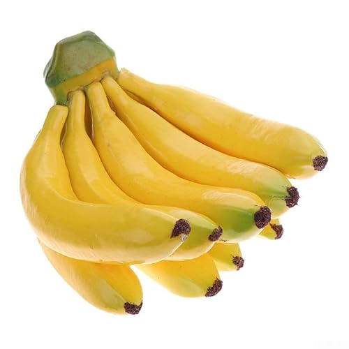 PETSTIBLE Simulation 9 têtes de bananes modèle banane en plastique respectueux de l'environnement pour la décoration de la maison, de fête de mariage