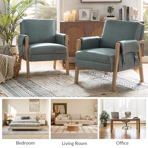 Sillón tapizado plegable verde menta miniatura 7