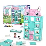 Tile Town Gabby’s Dollhouse 35-Piece Magnetic Tile Playset, Interactive STEM Magnetic Tiles Toys, Includes Gabby & Pandy Paws Figures, Action Tiles
