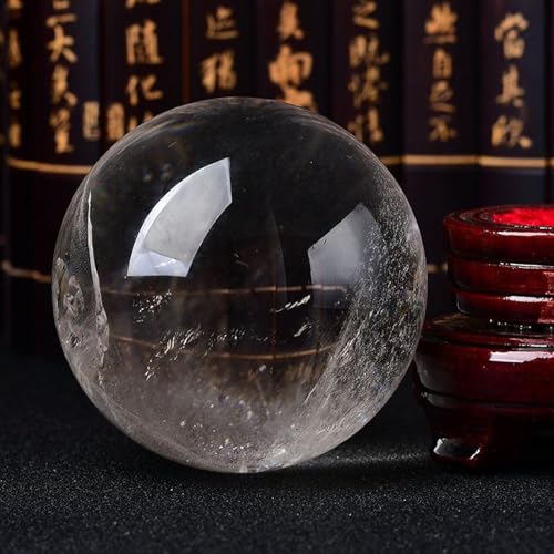 Cuarzo cristalino en esfera decorativa de 90mm para salón y hogar con base 3
