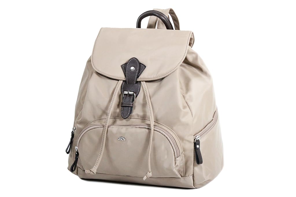 Sac à dos nylon Katana K 29306 en croûte de cuir authentique