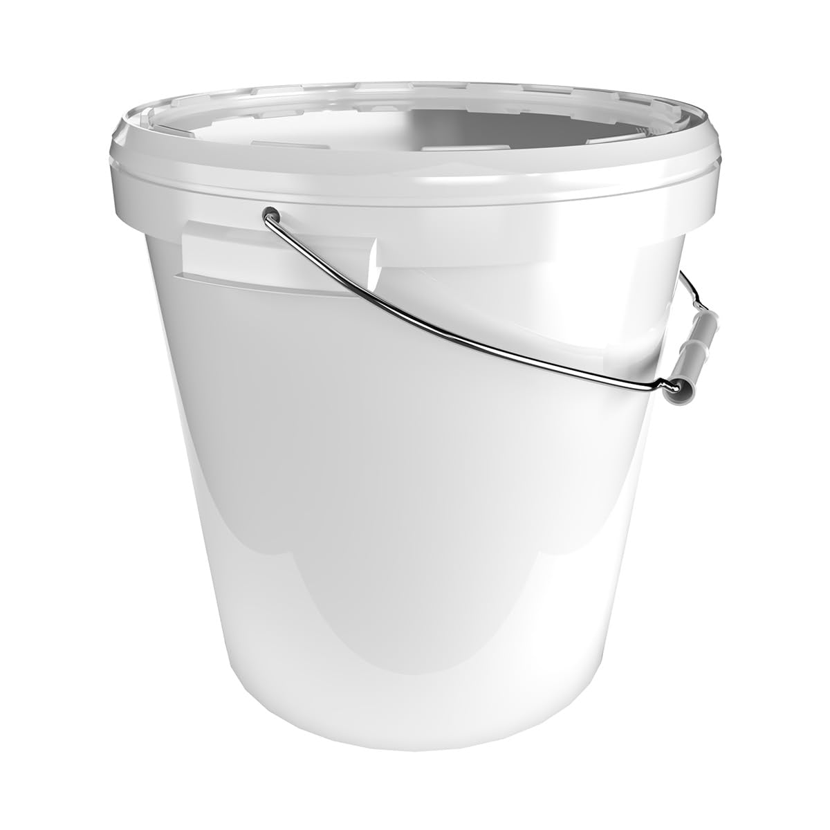 Lote de 5 cubos de plástico, 30 L con tapa, Hobbock PP calidad alimentaria (5x22049)