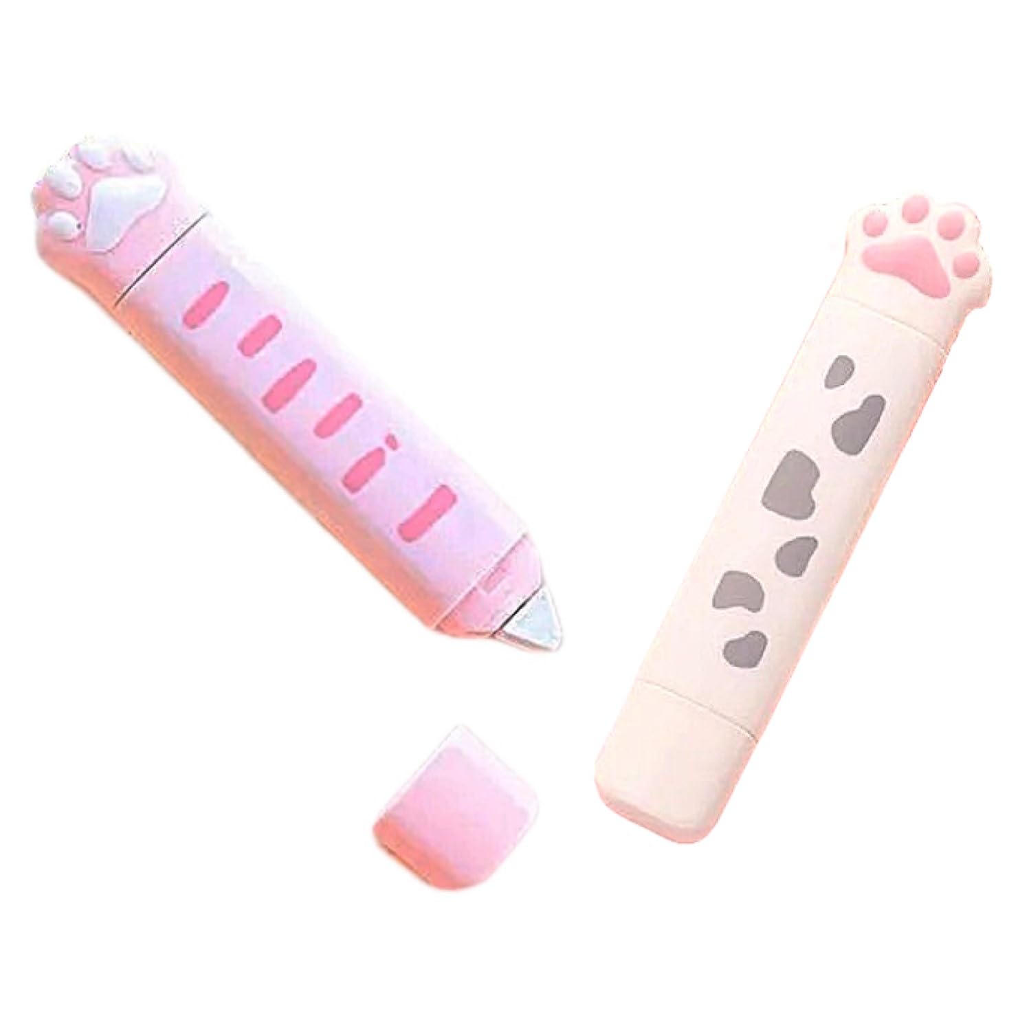 かわいい 猫 の 手 デザイン 2in1 修正テープ と 両面のリ 2個セット 両面テープ 修正 文房具 ねこ ネコ の 足 文具 アクセサリー 可愛い文房具