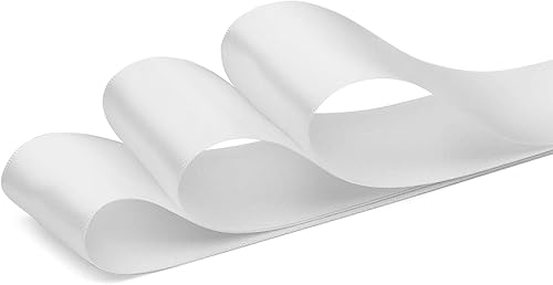 Miniatura 2 de Humphrey's Craft - Cinta de satén de doble cara blanca de 2 pulgadas - 25 yardas, variedad de colores para manualidades, envoltura de regalos, lazos